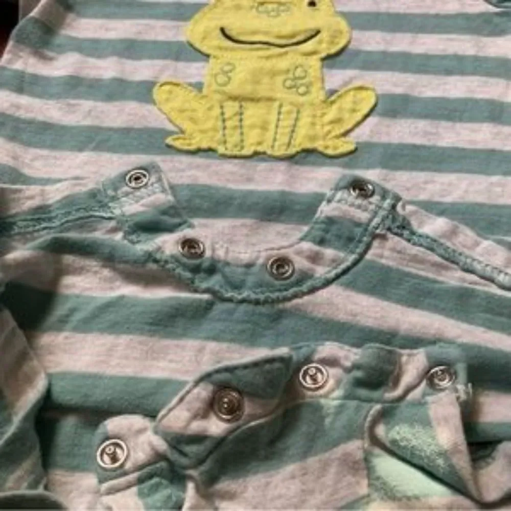 CARTERS Child of Mine Frog Summer Play One Piece Romper Unisex 3 to 6 Months